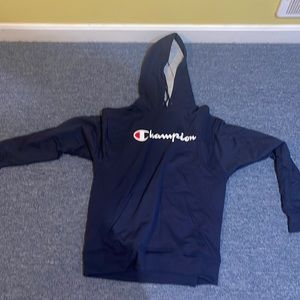 Large blue champion hoodie
